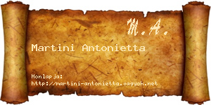 Martini Antonietta névjegykártya